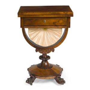 A William VI rosewood games table, circa 1830