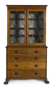 A Georgian solid rosewood bookcase, circa 1830