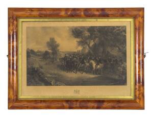 An impressive houn pine framed engraving