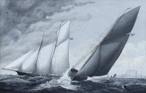 HAUGHTON FORREST (1826-1925) (Yachts Maneuvering Before the Race)