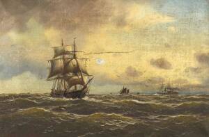Maritime scene oil on canvas