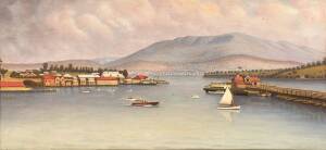 Artisit Unknown, Hobart scene oil on board, Bellerive Bay