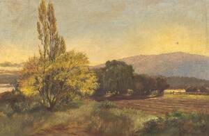 W.A. WIGGINS landscape oil on board