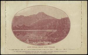 Mixed group, QV to KEVII, with Postal Cards (31 mint, 13 used incl. Tasmanian Exhib. CTO "Hobart DE 6 ...."; Letter Cards (6 mint incl. 1898 2d blue-green h/stamped "SPECIMEN" and 1911 'ONE PENNY' o'pt "LAKE GEORGE - MOUNT KING WILLIAM" [minor faults]; En