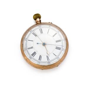 A Gentleman's gold plated openface pocket watch, New York Standard Watch Co. 54mm. Crown wind. Dial and movement signed. To be sold with an openface pocket watch. 9ct yellow gold. A/F.