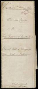 1884 Lease for the CLIFTON HILL Post Office, at the corner of Heidelberg Road and Gold Street. The Lease being for four years, at &pound;75 per year. The Lessor being a Looking Glass Manufacturer. An unusual and rare P.O. document.
