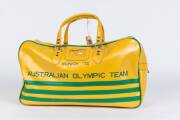 1972 MUNICH COLLECTION, ex Kerry Jelbart who competed for Australia in rowing, noted Australian team bags (2 - one green, other yellow), Qantas bag, Australian Olympic Rowing Team singlet, Australia & Great Britain team booklets, "Official Results" (2 vol - 5