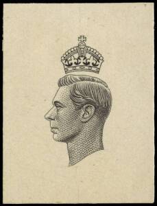 c. 1937 KING GEORGE DIE PROOF, Head with a Crown above, printed in black on wove paper. A fine and scarce proof.