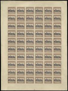 1924-27 (SG.84) &nbsp;4d black and brown PLATE PROOF, complete sheet (6 x 10), imperforate and without gum. Fine and uncommon as a complete sheet.