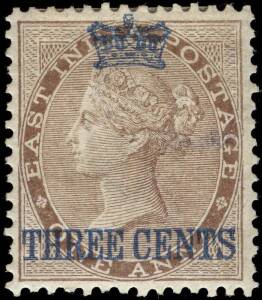 1867 (SG.1-3) 1&frac12;c, 2c & 3c Overprints on India, all o.g. Cat.&pound;430.