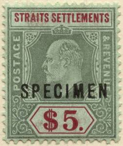 1906-12 (SG.153-69) 3c - $5 Edward VII set overprinted SPECIMEN. Cat.&pound;1000.