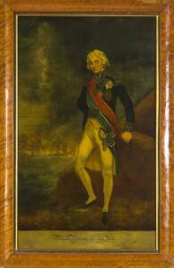 Lord Nelson reverse glass picture "Baron Nelson Of The Nile"