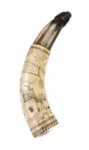 Louis M.F. Gauvin powder horn, Queensland circa 1868