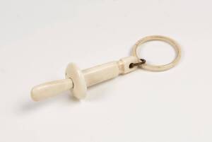 A marine ivory teething ring, 19th century