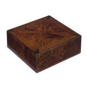 A New Zealand timber box, most likely the work of W.H. Jewell,