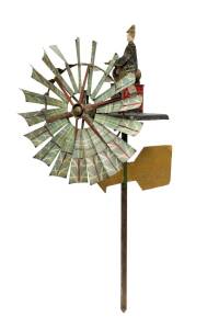 Barossa Valley whirligig, painted metal, early 20th century