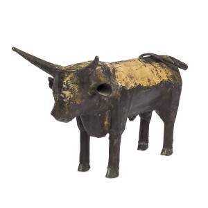 A rare folk art bull, hand forged metal, Queensland origin, early 20th century