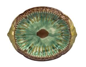 An oval Australian pottery bread plate, late 19th century