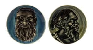 MARTIN BOYD Pair of pottery plates with Aboriginal portraits