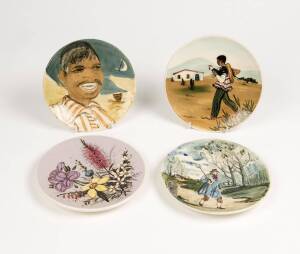 MARTIN BOYD Group of four pottery plates 