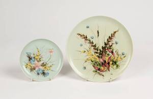 MARTIN BOYD Two floral pottery plates