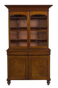 An early bookcase, Australian cedar and pine with blackwood feet