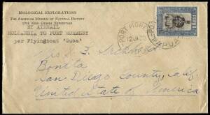 12 Jan.1939 (AAMC.P141a) Hollandia - Port Moresby cover, flown in the "Guba II" and addressed to Richard Archbold's wife, in San Diego, California. [NB: This cover illustrates the AAMC entry at p246 in the Eighth Edition]. Ex Ray Kelly.
