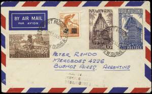 1940's-90's postmark/postal history group incl. 1955 & 1959 Namatanai covers (4, 3 reg.), &nbsp;1959 airmail cover to Argentina, 1967 Cape Rodney reg. covers (x4), 1989-96 group of commercial covers (7) and 1950's/60's &nbsp;Aust. stamps & stamps on piece used in P