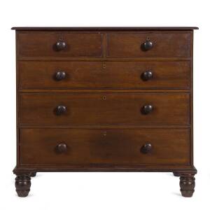 An early chest of 5 drawers, N.S.W. origin, c1830