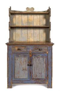 Kitchen dresser, painted pine, Creswick Victoria, c1860