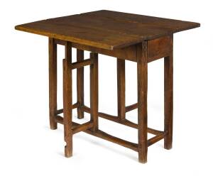A Bendigo Goldfields gateleg table, pine, circa 1870