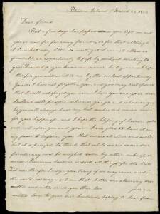 1850-56 Letters written by Caroline Adams (20 April 1850 & 9 April 1856) or Susan Quintall (25 March 1850) to Mrs Celia J. Parnell in California or England. The 9th April 1856 letter acknowledges a letter sent from England on 1st March 1855 and includes "