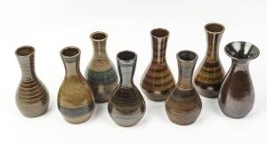 BENDIGO POTTERY A collection of glazed earthenware carafes