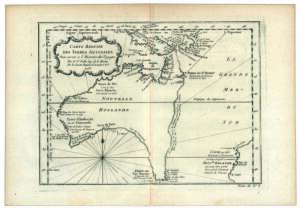 "Carte Reduite Des Terres Australes, Pour servir a l'Histoire des Voyages" by Jacques Bellin, [Paris, 1753], lovely map showing hypothetical east coast of Australia, 36x25cm.