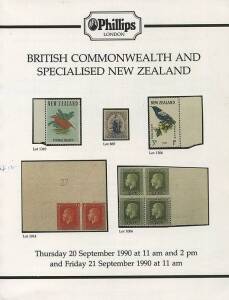 BRITISH COMMONWEALTH: Range from major Auction House, mainly 1990's, 2000's, stamps and postal history, many named collections incl. Peter Jaff&eacute;. With India (10), North America (3), various Islands (37) and a general group (40+). 90+