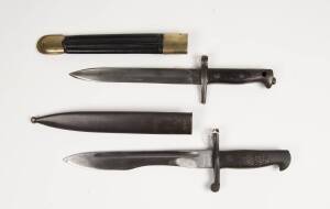 A Spanish 1941 Bolo bayonet and Vetterli bayonet