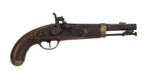 A German Military percussion pistol, circa 1850s