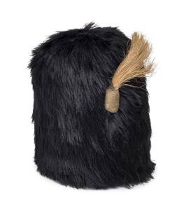 A Busby fur felt hat  title "The Moxsum" Australian made, retailed by "The Leviathan, Corner of Swanston and Bourke Streets, Melbourne"