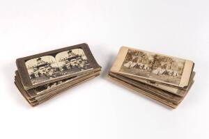 Stereographs including Boer War, American Fleet in Australia, military, Melbourne, Suffragettes, Watt's River Victoria, Solomon Islands etc