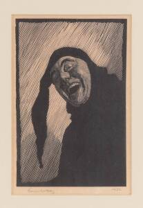 LIONEL LINDSAY (1874-1961), The Jester, lithograph bookplate, 14.5 x 9.5 cm  