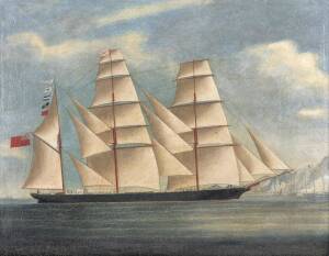 ATTRIBUTED TO LAI FONG (China Trade Maritime Ship Portrait)