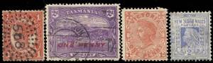 Australia, Great Britain and a wide range of world stamps in older style albums and stockbooks. Great Britain incl. collection on album pages with 1d blacks, h/values etc. plus a collection of pre-decimal/decimal FDCs; World range of loose stamps in boxes
