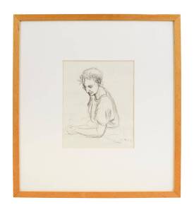 A collection of three works on paperLaurie Smith,&nbsp;Ophelia, pencil, initialled LS, dated Feb 5 98 25 x 20 cm&nbsp;R Palimarola, mixed media, signed lower right, 50 x 33 cm&nbsp;C J Bauer, engraving, signed lower right 35.5 x 26.5 cm&nbsp;