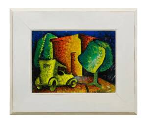 BILL COLEMAN (1922-1993)&nbsp;Car parked by a tree