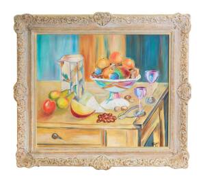 ALAN BOND (1938-2015) Still Life with Cheese and Fruit &nbsp;1999