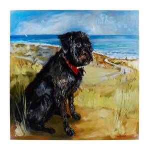 DIANA WATSON (NEW ZEALAND, active 1970/80s) (Dog on a Beach) &nbsp;2000
