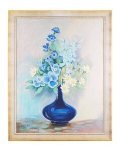 ALAN BOND (1938-2015) Still Life, Blue Vase with Flowers &nbsp;1997
