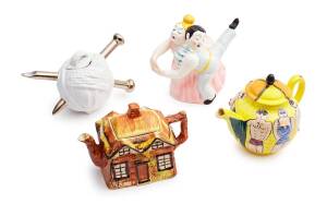 Four poercelain novelty teapots
