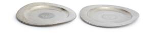 A pair of &nbsp;pewter plates with&nbsp;Seal of the State of Rhode Island and Providence Plantations 1636