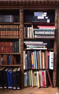 A large collection of art books